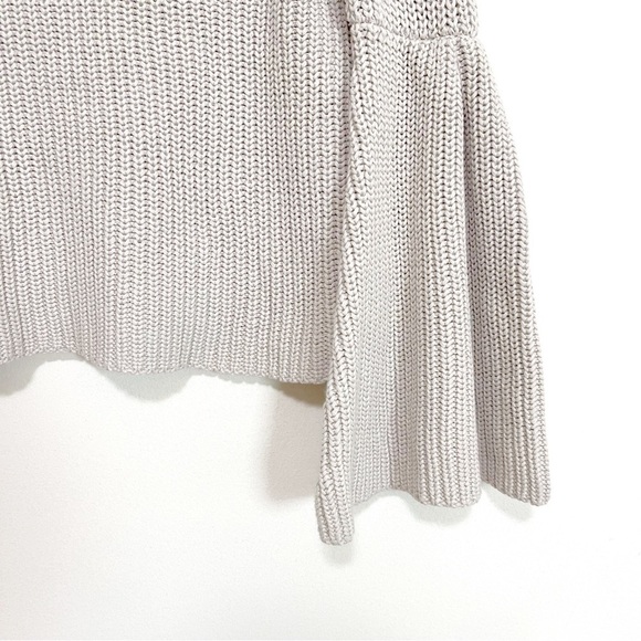 BOGO! Free People Damsel Cropped Cotton Bell Sleeve Pullover Knit Sweater - Picture 7 of 10